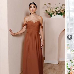 Revelry Bridesmaids Dress- Rust color